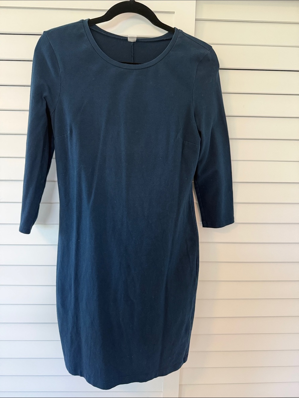 Old Navy Dark Blue Quarter Sleeve Sheath Dress